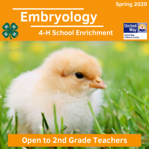 Embryology 4-H School Enrichment Flyer