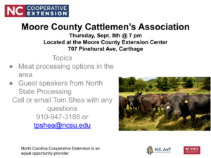 Cover photo for Moore County Cattlemen's September Meeting